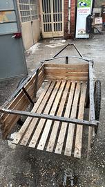 Carretto in ferro e legno anni '50 – robusto