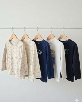 Set 5 maglie a manica lunga 3 anni