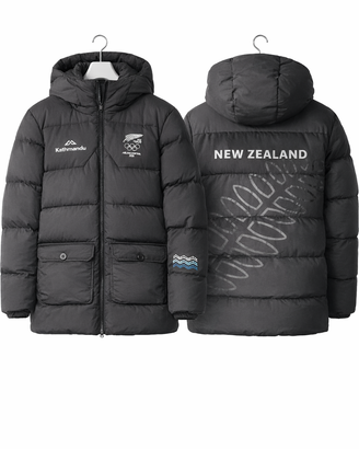 official New Zealand Olympic Team Down Parka - Mil