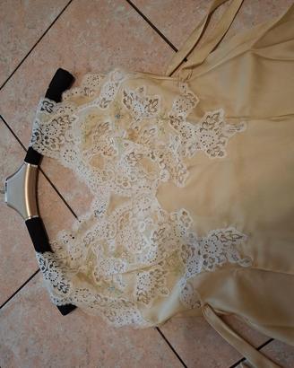 Camicia notte lussuosa da corredo anni 50 