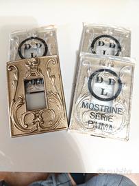 Placche per interruttori vintage ottone