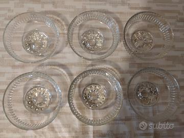 Coppette da gelato in vetro 6 pezzi