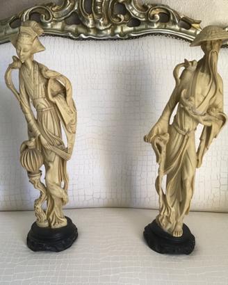 Coppia di statue cinesi anni 50