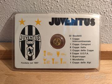 JUVENTUS CARD COMMEMORATIVA CON MEDAGLIETTA 1985