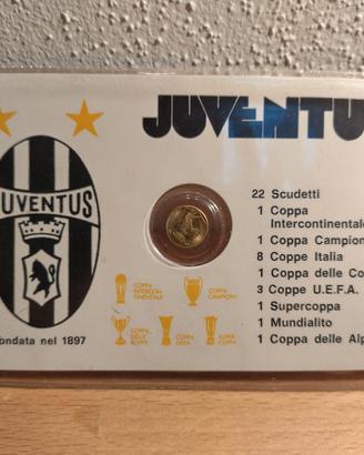 JUVENTUS CARD COMMEMORATIVA CON MEDAGLIETTA 1985