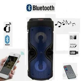 Cassa bluetooth con led, Telecomando e Microfono