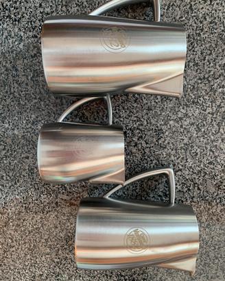 tre caraffe in acciaio  inox Caffè Vergnano