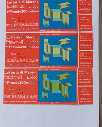 Biglietti lotteria di Merano 1975