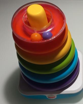 PIRAMIDE GIGANTE 6 ANELLI FISHER PRICE