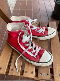 Scarpa Converse All Star rossa bambina numero 36