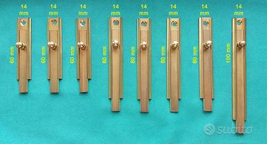 Catenacci in ottone lucido 8 pezzi -tre misure