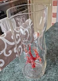 vaso di cristallo e murano 