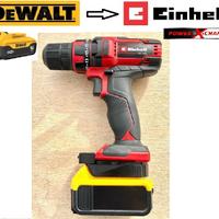 Adattatore batteria Dewalt a utensile Einhell