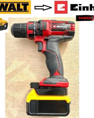 Adattatore batteria Dewalt a utensile Einhell