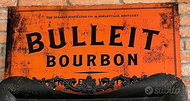 Targa originale in latta Bulleit Bourbon
