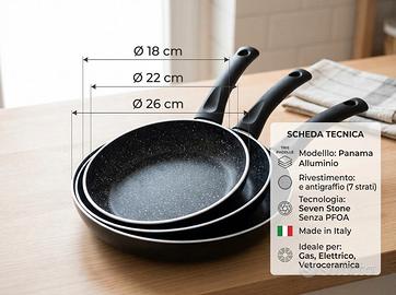 Tris Padelle Antiaderenti 