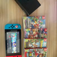 Nintendo switch - 4 giochi originali + accessori