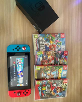 Nintendo switch - 4 giochi originali + accessori