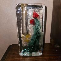 Vaso monofiore di Barbini Murano firmato