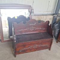 Mobile bagno con specchio + cassapanca legno