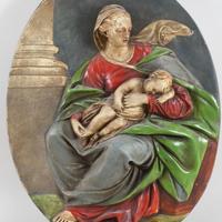 Icona antico bassorilievo in  stucco XIX