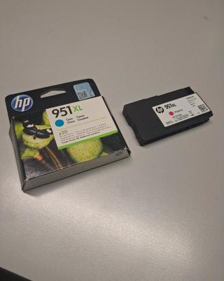 Cartucce HP OfficeJet Pro 951 XL Ciano e Magenta 