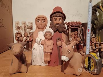 Presepe 4 pezzi cm. 22 terracotta Peru'