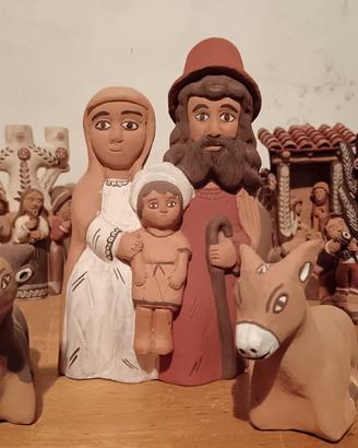 Presepe 4 pezzi cm. 22 terracotta Peru'