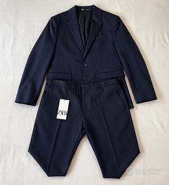 Completo uomo Zara blu navy NUOVO con cartellino