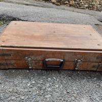 tavolo legno valigia picnic vintage collezionismo
