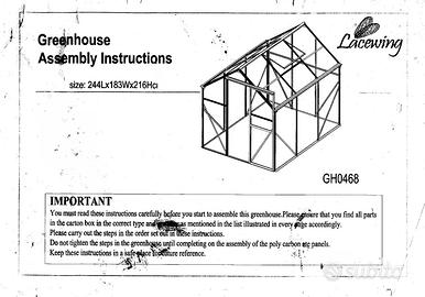 Serra da giardino in policarbonato