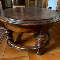 Tavolino Antiquariato Tondo Da Sala