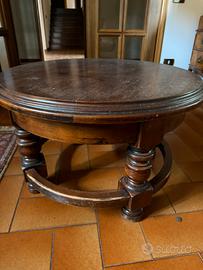 Tavolino Antiquariato Tondo Da Sala