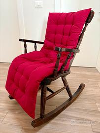 Sedia a dondolo + cuscino