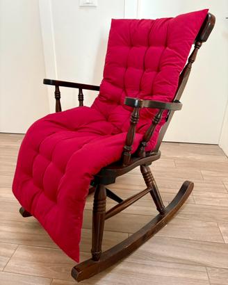Sedia a dondolo + cuscino