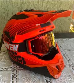 CASCO LS2 E OCCHIALI RAVEN