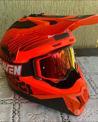 CASCO LS2 E OCCHIALI RAVEN