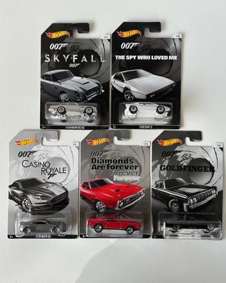 Set 5 modellini HotWheels 007 james Bond