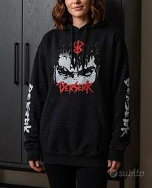 Felpa con Cappuccio Berserk – Taglia 2XL (Nera)