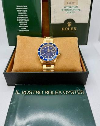 ROLEX SUBMARINER DATE 16618 PURPLE DIAL FULL SET