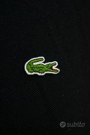 POLO LACOSTE NERA MANICHE LUNGHE - TAGLIA L