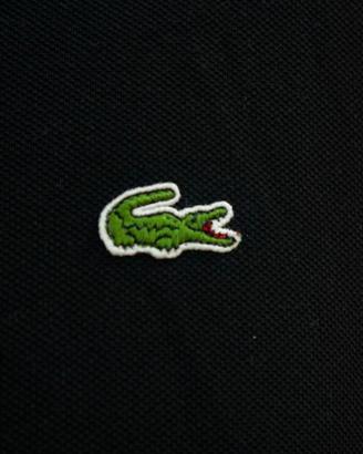 POLO LACOSTE NERA MANICHE LUNGHE - TAGLIA L