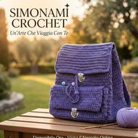 Zaino realizzato a mano all' uncinetto 