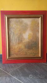 Quadro paesaggio boschivo Giovanni Ughetti