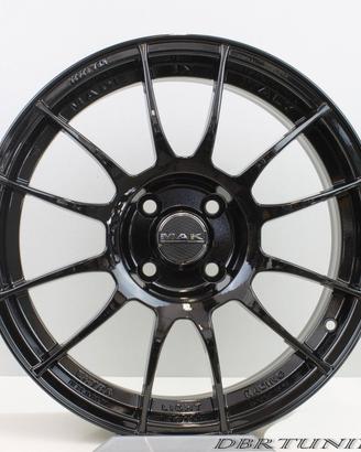 Cerchi in lega 17 MAK XLR ALFA MINI FIAT nero luci