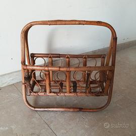 portariviste vintage in bambù 