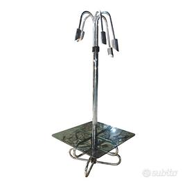 lampada tavolino in acciaio anni 70 