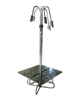 lampada tavolino in acciaio anni 70 