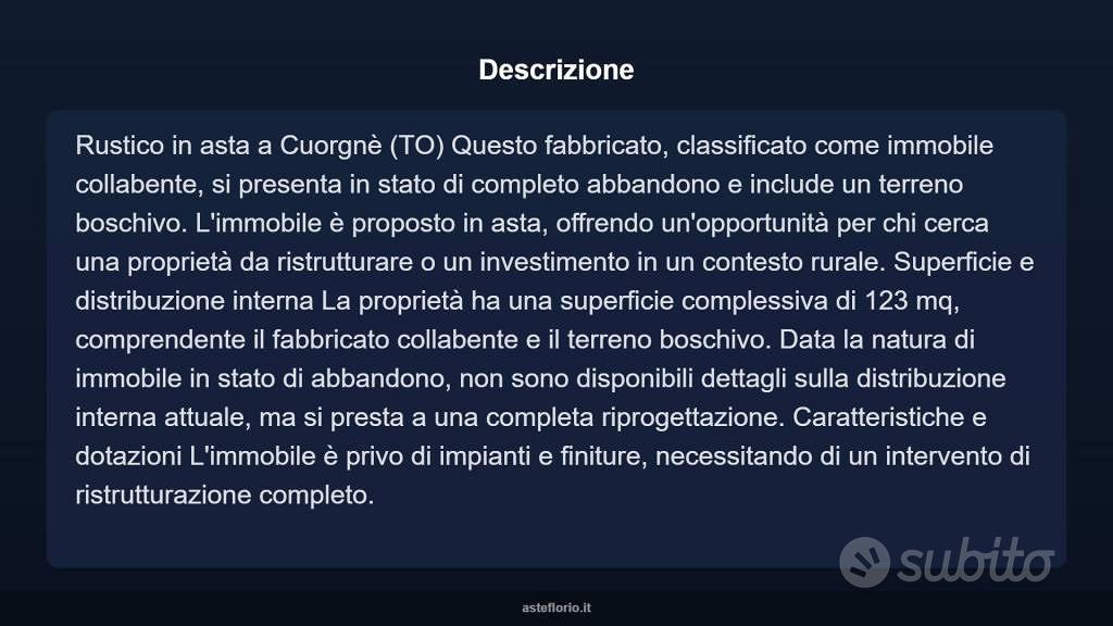 Immobile in asta di 123 m² a Cuorgnè - Vista 3