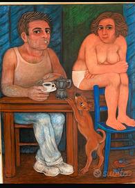 Quadro  152x187 cm. Colazione del muratore
